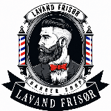 Lavand Frisør Sønderborg logo – barbershop badge med barberpæle